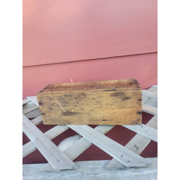 Vintage Land O'Lakes Cheese  Box Wood Crate Container 5 LB Primitive Farmhouse - Picture 4 of 5